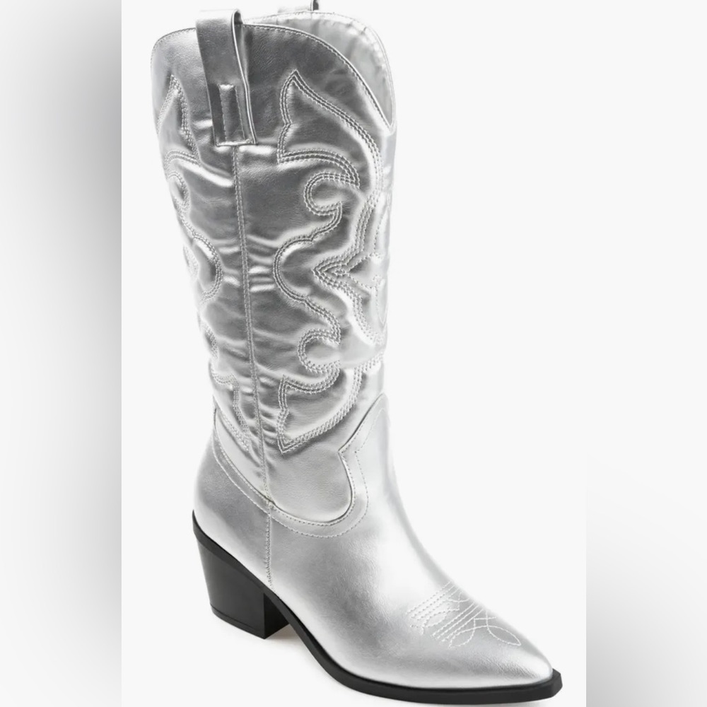 Silver Cowboy Boots